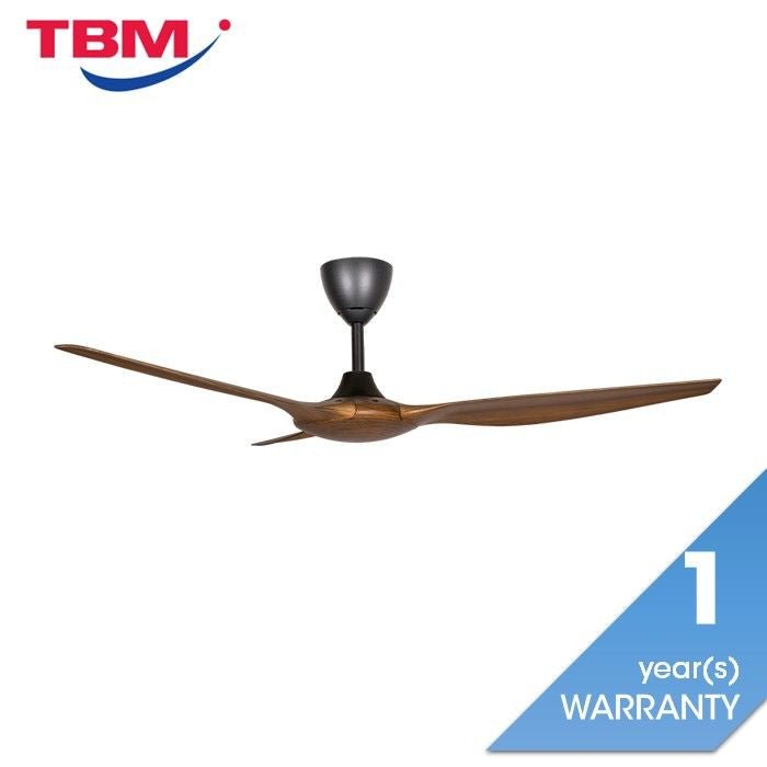 Alpha AX60 3B/56 WALNUT Ceiling Fan 56" 3 Blades With Remote Walnut | TBM Online