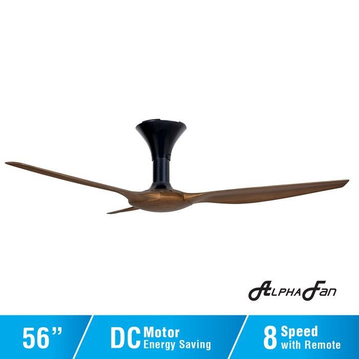 Alpha AX70 3B/56 WALNUT Ceiling Fan 56" 3 Blades With Remote Walnut | TBM Online