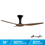 Alpha AX70 3B/56 WALNUT Ceiling Fan 56" 3 Blades With Remote Walnut | TBM Online