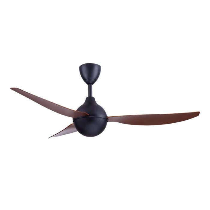 Alpha AX80 - 3B/56 WALNUT/MB Ceiling Fan 56" 3 Blades Walnut Matt Black | TBM Online