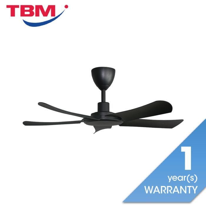 Alpha ALLY 5B/42 MATT BLACK Ceiling Fan 42" 5 Blades DC Motor Matt Black | TBM Online