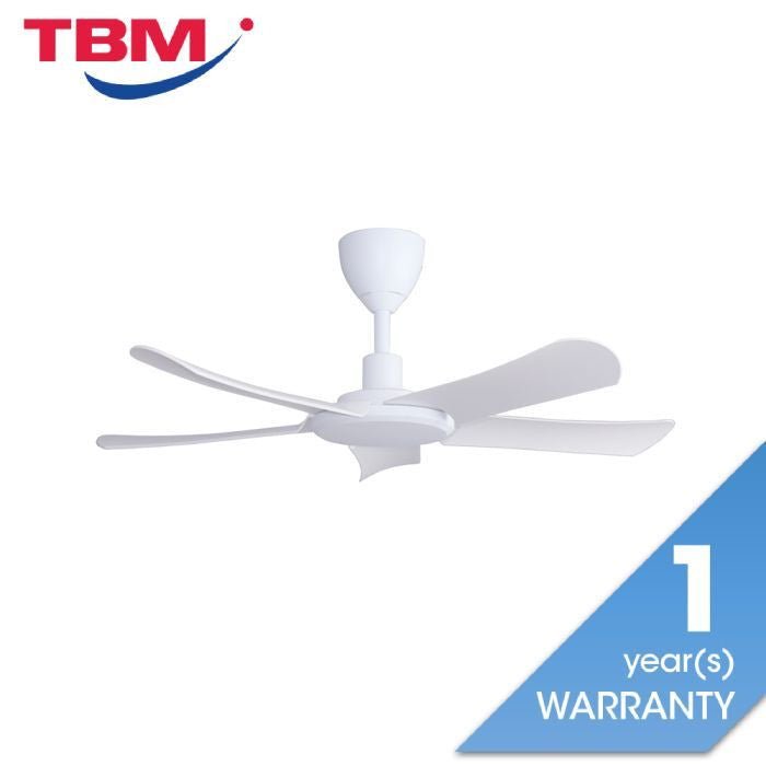 Alpha ALLY 5B/42 MATT WHITE Ceiling Fan 42" 5 Blades DC Motor Matt White | TBM Online