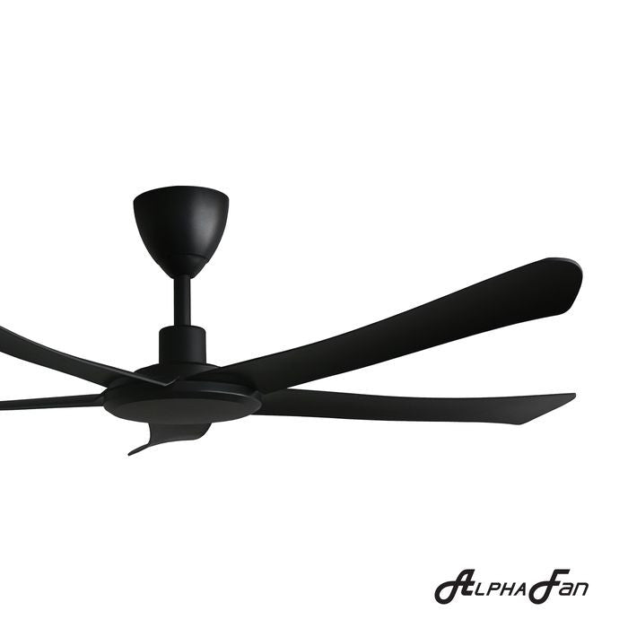 Alpha ALLY 5B/56 MATT BLACK Ceiling Fan 56" 5 Blades DC Motor Matt Black | TBM Online