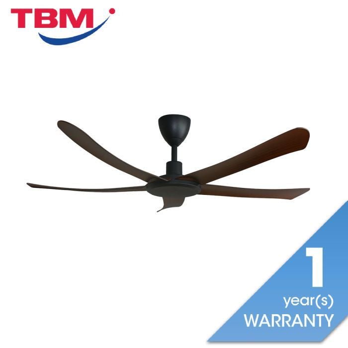 Alpha ALLY 5B/56 WALNUT Ceiling Fan 56" 5 Blades DC Motor Walnut | TBM Online