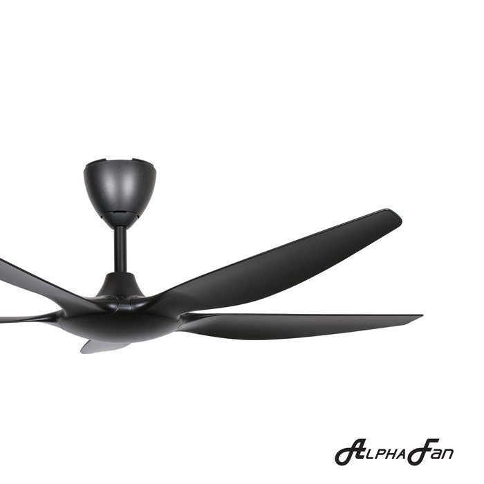 Alpha AX60 5B/56 MATT BLACK Ceiling Fan 56" 5 Blades With Remote Matt Black | TBM Online