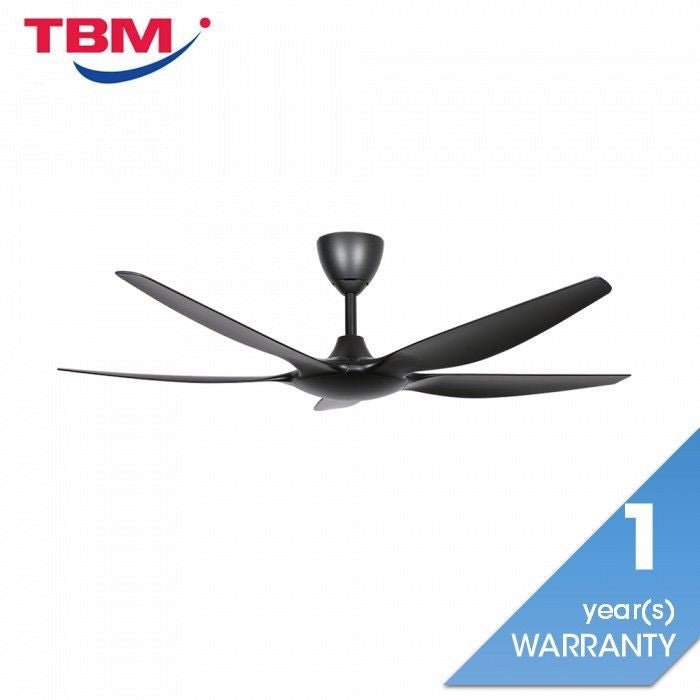 Alpha AX60 5B/56 MATT BLACK Ceiling Fan 56" 5 Blades With Remote Matt Black | TBM Online
