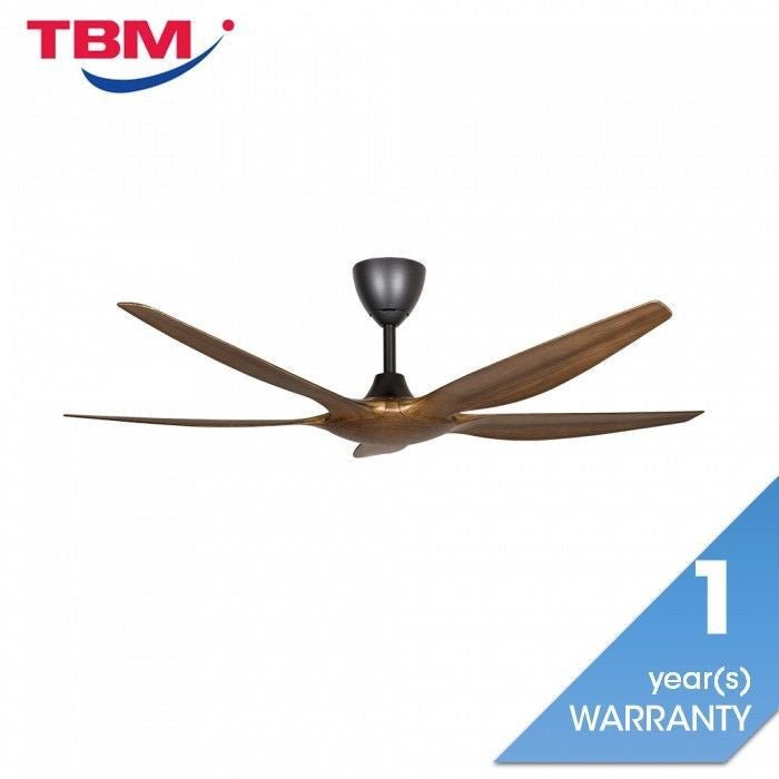 Alpha AX60 5B/56 WALNUT Ceiling Fan 56" 5 Blades With Remote Walnut | TBM Online