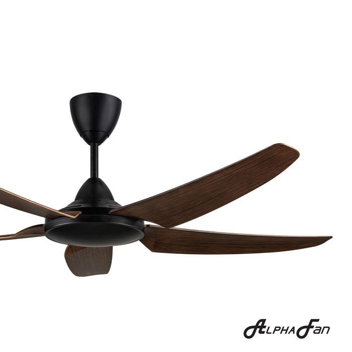 Alpha AX666 (DC) 5B/56 WALNUT Ceiling Fan 56" 5 Blades With DC Motor Walnut | TBM Online