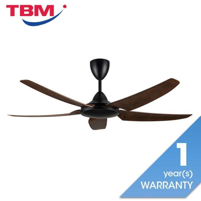 Alpha AX666 (DC) 5B/56 WALNUT Ceiling Fan 56" 5 Blades With DC Motor Walnut | TBM Online