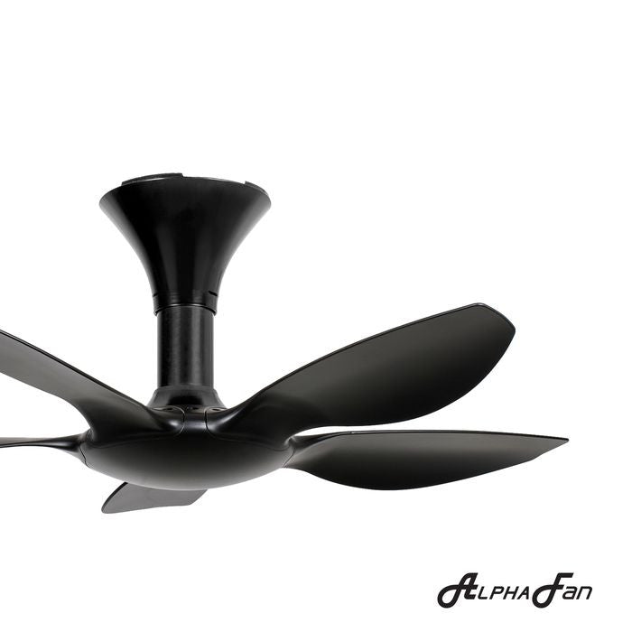 Alpha AX70 5B/40 MATT BLACK Ceiling Fan 40" 5 Blades With Remote Matt Black | TBM Online