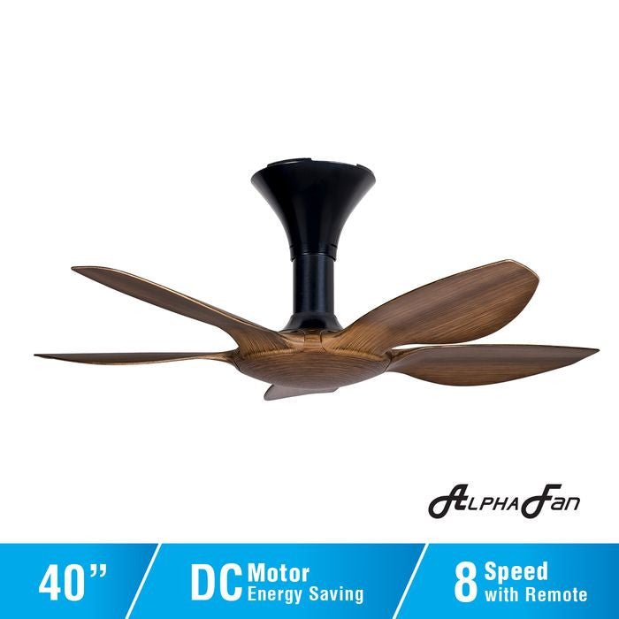 Alpha AX70 5B/40 WALNUT Ceiling Fan 40" 5 Blades With Remote Walnut | TBM Online