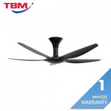 Alpha AX70 5B/56 MATT BLACK Ceiling Fan 56" 5 Blades With Remote Matt Black | TBM Online
