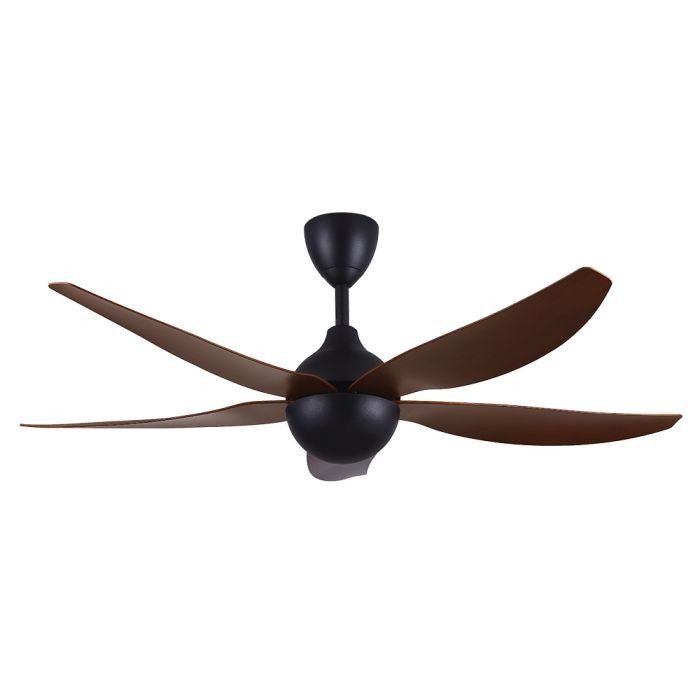 Alpha AX80 - 5B/56 WALNUT/MB Ceiling Fan 56" 5 Blades Walnut/Matt Black | TBM Online