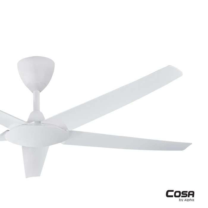 Alpha Cosa EX9 5B/56 MATT WHITE Ceiling Fan 56" 5 Blades DC Motor Matt White | TBM Online