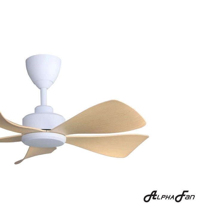 Alpha HANI - 5B 36" MAPLE/MW Ceiling Fan 36" 5 Blades Maple/Matt White | TBM Online