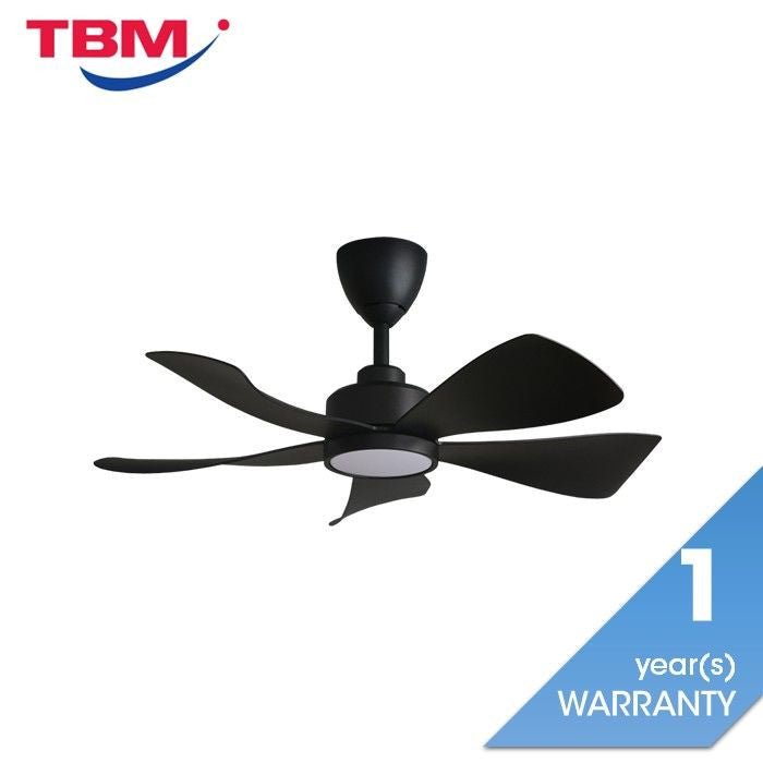 Alpha HANI 5B/36 LED MATT BLACK Ceiling Fan 36" 5 Blades LED Matt Black | TBM Online