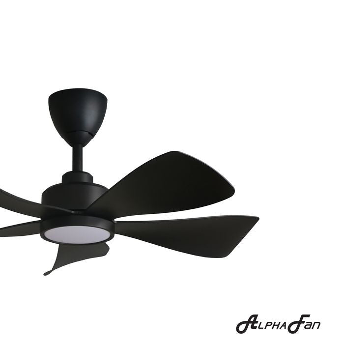 Alpha HANI 5B/36 LED MATT BLACK Ceiling Fan 36" 5 Blades LED Matt Black | TBM Online