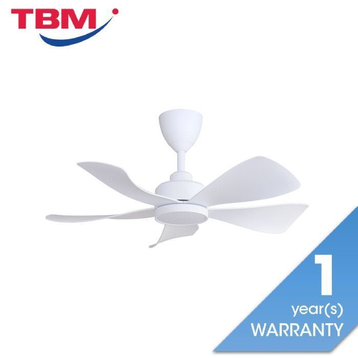 Alpha HANI 5B/36 LED MATT WHITE Ceiling Fan 36" 5 Blades LED Matt White | TBM Online