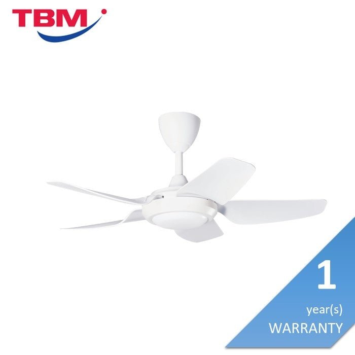 Alpha PRIMA 5B/40 LED MATT WHITE Ceiling Fan 5 Blades 40 Inch LED Motor DC Matt White | TBM Online