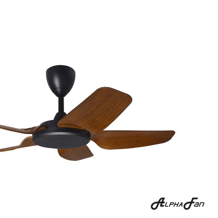 Alpha PRIMA 5B/40 WALNUT MATT BLACK Ceiling Fan 5 Blades 40 Inch Motor DC Walnut Matt Black | TBM Online