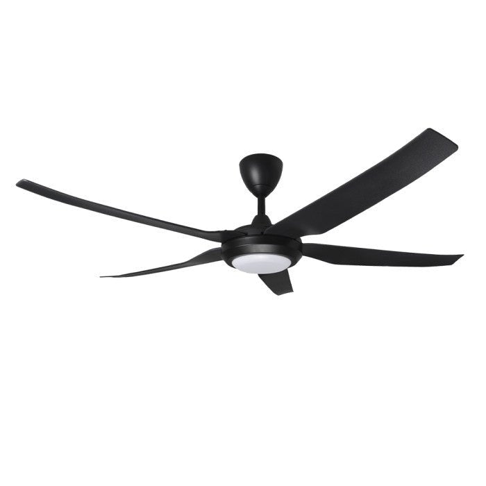 Alpha PRIMA 5B/56 LED MATT BLACK Ceiling Fan 5 Blades 56 Inch LED Motor DC Matt Black | TBM Online