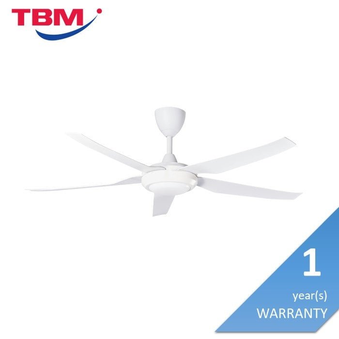 Alpha PRIMA 5B/56 LED MATT WHITE Ceiling Fan 5 Blades 56 Inch LED Motor DC Matt White | TBM Online