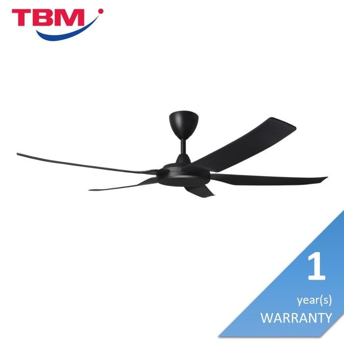 Alpha PRIMA 5B/56 MATT BLACK Ceiling Fan 5 Blades 56 Inch Motor DC Matt Black | TBM Online
