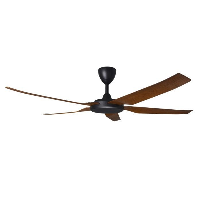 Alpha PRIMA 5B/56 WALNUT MATT BLACK Ceiling Fan 5 Blades 56 Inch Motor DC Walnut Matt Black | TBM Online