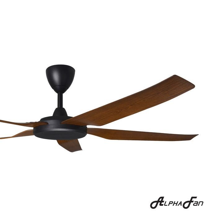 Alpha PRIMA 5B/56 WALNUT MATT BLACK Ceiling Fan 5 Blades 56 Inch Motor DC Walnut Matt Black | TBM Online