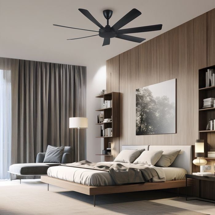 Alpha TORA - 7B/62 MATT BLACK Tora 62" Ceiling Fan DC Motor 7 Blades Matt Black | TBM Online