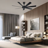 Alpha TORA - 7B/62 MATT BLACK Tora 62" Ceiling Fan DC Motor 7 Blades Matt Black | TBM Online