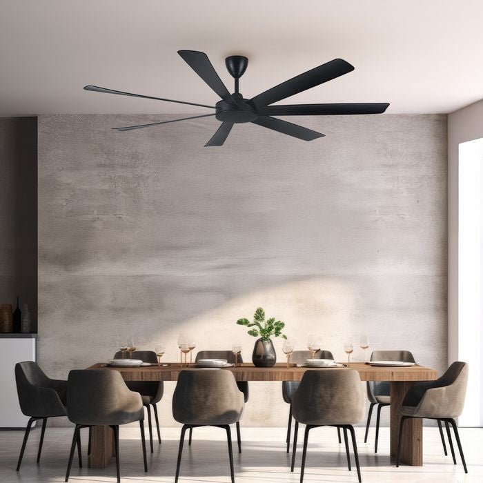 Alpha TORA - 7B/72 MATT BLACK Tora 72" Ceiling Fan DC Motor 7 Blades Matt Black | TBM Online