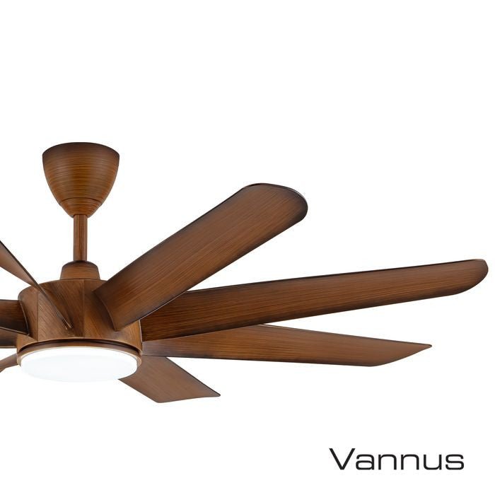 Alpha VISTA 8B/60 LED DARK KOA Ceiling Fan 8 Blades 60 Inch LED Dark Koa | TBM Online