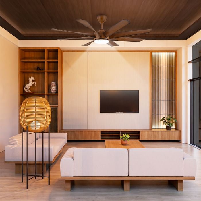 Alpha VISTA 8B/60 LED DARK KOA Ceiling Fan 8 Blades 60 Inch LED Dark Koa | TBM Online