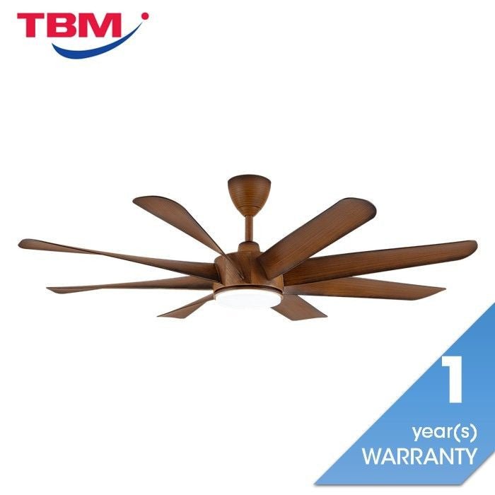 Alpha VISTA 8B/60 LED DARK KOA Ceiling Fan 8 Blades 60 Inch LED Dark Koa | TBM Online