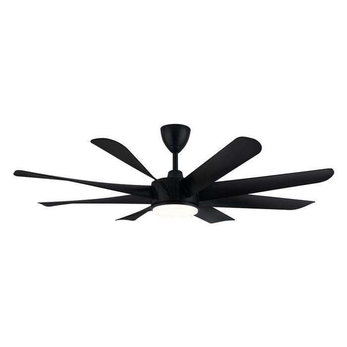 Alpha VISTA 8B/60 LED MATT BLACK Ceiling Fan 8 Blades 60 Inch LED Matt Black | TBM Online