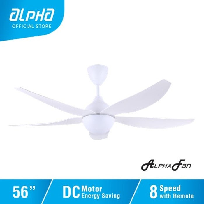 Alpha AX80 - 5B/56 MATT WHITE Ceiling Fan 56" 5 Blades Matt White | TBM Online