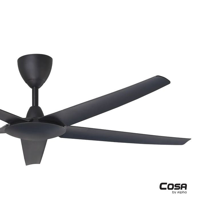 Alpha Cosa EX9 5B/56 MATT BLACK Ceiling Fan 56" 5 Blades DC Motor Matt Black | TBM Online