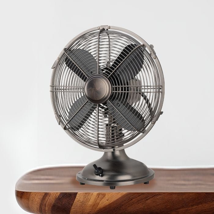 Alpha MOTTO TF H10 COPPER Motto Table Fan 10" AC Motor Antique Copper | TBM Online