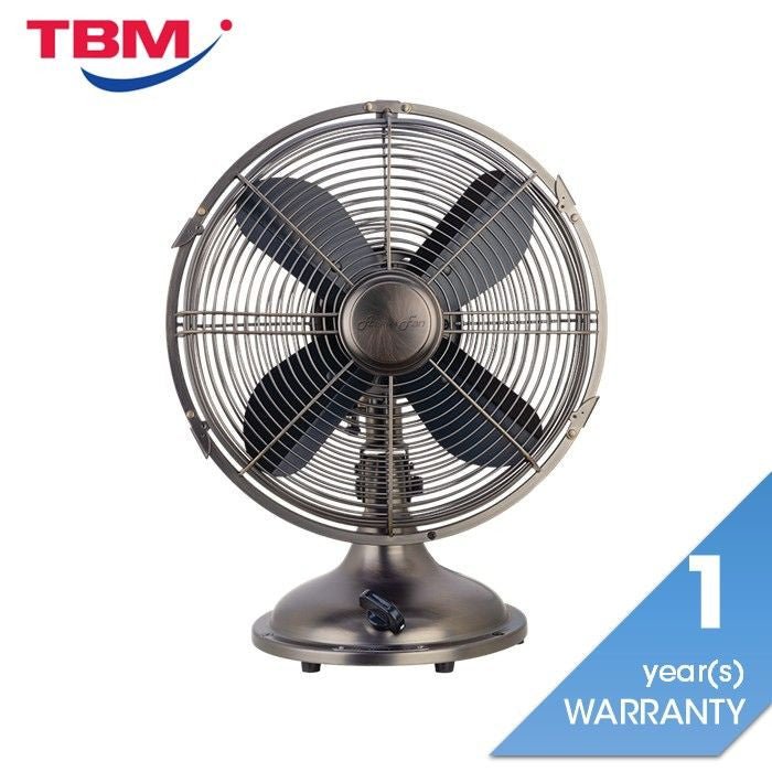 Alpha MOTTO TF H10 COPPER Motto Table Fan 10" AC Motor Antique Copper | TBM Online