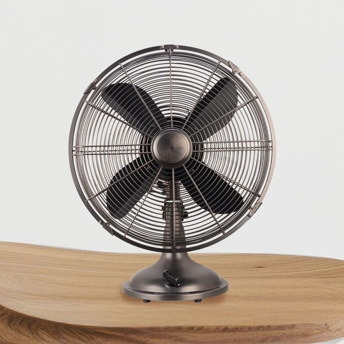 Alpha MOTTO TF H12 COPPER Motto Table Fan 12" AC Motor Antique Copper | TBM Online