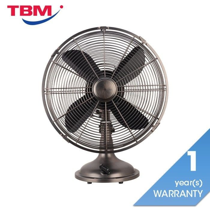 Alpha MOTTO TF H12 COPPER Motto Table Fan 12" AC Motor Antique Copper | TBM Online