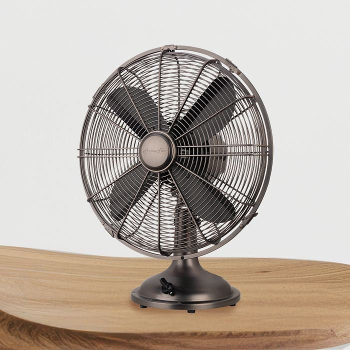 Alpha MOTTO TF H12 COPPER Motto Table Fan 12" AC Motor Antique Copper | TBM Online