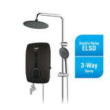 Alpha EZY - E RAINSHOWER MATT BLACK Rainshower Non Pump 3.6kW Matt Black | TBM Online
