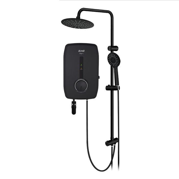 Alpha EZY - I RAINSHOWER + MATT BLACK (M/B - G9) Home Shower DC Pump All Black Accessories Matt Black | TBM Online