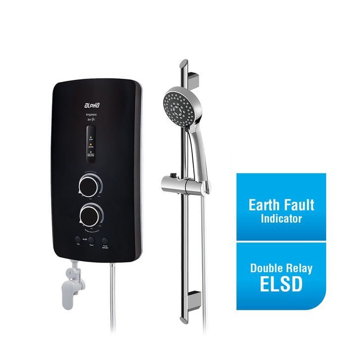 Alpha IM - 9E MATT BLACK Home Shower Matt Black | TBM Online