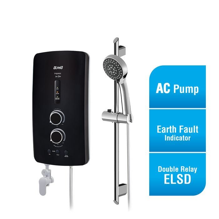 Alpha IM - 9EP MATT BLACK Home Shower AC Pump Matt Black | TBM Online