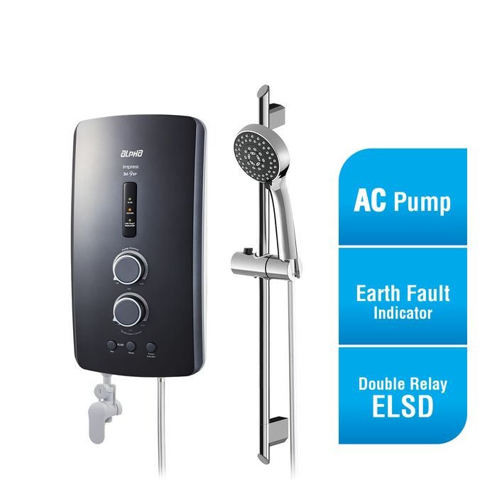 Alpha IM - 9EP METAL BLACK (M - G11) Home Shower AC Pump Metal Black | TBM Online