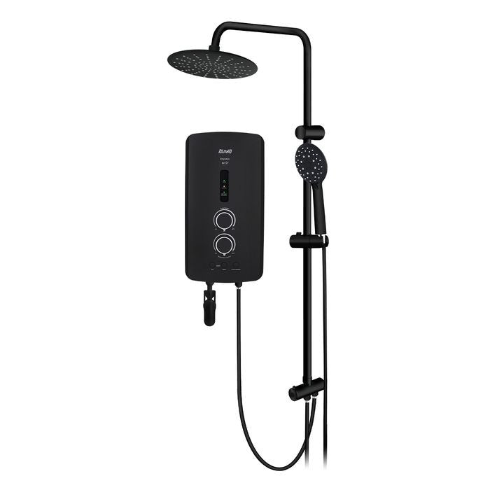 Alpha IM - 9I PLUS R/S MATTE BLACK SP (M/B - G12) 4.5KW Home Shower Rainshower With DC Pump Super Power 4.5KW All Matte Black | TBM Online