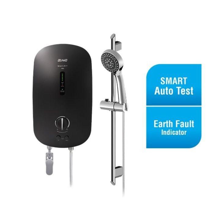 Alpha SMART 18E MATT BLACK Home Shower Nom - Pump 3.8kW Matt Black | TBM Online